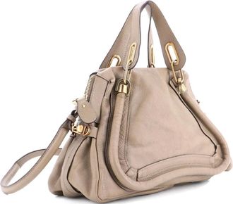 Chlo&eacute; Paraty Top Handle Bag Leather Medium satchel - Beige