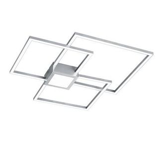 Trio Leuchten Hydra Plaf&oacute;n 3 Led Cuadrados 38w N&iacute;quel L65 Cm Regulable Trio Iluminaci&oacute;n
