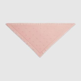 Gucci Double G Silk Wool Shawl, Pink
