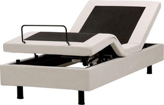 Beliani Cama individual de tejido beige 80x200