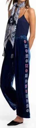Johnny Was Velvet Wide Leg Pant Nikkola In Bellwether