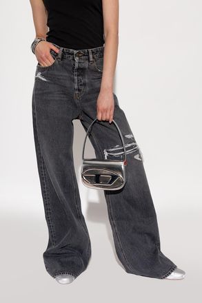 Diesel 1DR Handbag, Womens, Silver