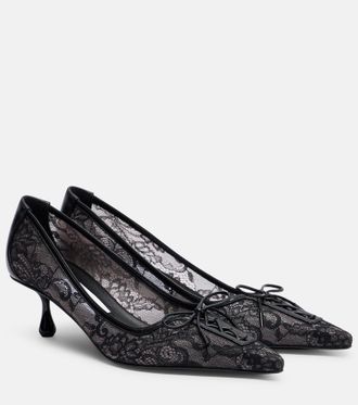 Jimmy Choo London Scarlett lace pumps