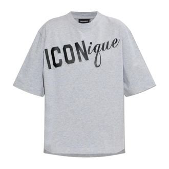 Dsquared2 T-Shirts, female, Gray, Size: 2XS Logo T-Shirt