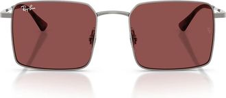 Ray-Ban Sunglasses Rb3782 004/75 Idan Gunmetal/Dark Violet Unisex