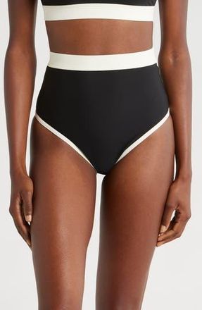 Bondi Born Jayde High Waist Bikini Bottoms in Black at Nordstrom Rack, Size X-Small
