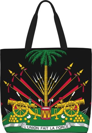 Generic Women Handbag Haitian Flag Travel Tote Bag Reusable Fashion Crossbody Bags, For Birthday, Wedding, Work, Swim, School
