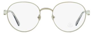 Moncler ML5179 Round Metal Eyeglasses - Palladium