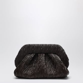 Themoir&egrave; Brown Gathered Vegan Leather Clutch