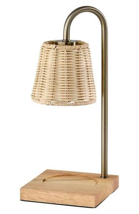 Adesso Ridgley Candle Warmer Lamp in Antique Brass at Nordstrom