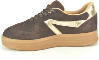 Babouche Lifestyle Bruin + Goud Sneaker N.dz - Dames - Sneakers - Bruin - 40 EU - Schoenen