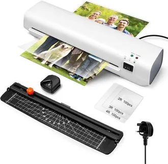 OEM Plastificadora A4 Opciones Laminaci&oacute;n Caliente Fr&iacute;o, Equipada Funci&oacute;n Antiatascos Abs, Calentamiento R&aacute;pido, Documentos Hasta Tama&ntilde;o A4, Blanca