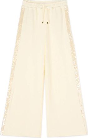 Oltre Palazzo Pants - Dames - Wijde Broeken - Wit - XS - Katoen - Broeken