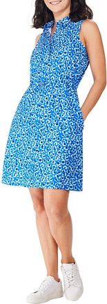 Nic+Zoe NIC+ZOE Tech Stretch Animal Blues Collared Dress