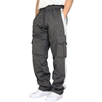Generic Cargo Trousers For Mens UK Baggy - Lightweight Tracksuit Bottoms Joggers Sweatpants Stretch Work Trousers With Large Pocket Straight-Fit Flat-Front Dr