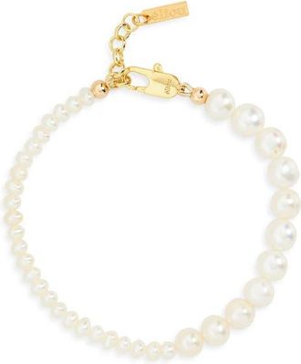 &Eacute;liou Filis Freshwater Pearl Bracelet in White at Nordstrom, Size Small