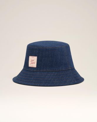 Ami Blue Denim Cotton Ami Paris Heritage Patch Hat Blue - 56 - Unisex