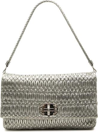 Miu Miu Pre-owned Miu Miu Matelasse Metallic Nappa Crystal Chain Satchel Ladies 86CMK1EZWWRKTTGW