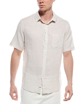 Mr. Swim Mr. Swim Stripe Linen-Blend Shirt
