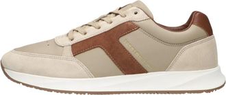 Tommy Hilfiger Schoenen, Heren, Beige, 43 EU, Leer, Verhoogde Hilfiger Mix Runner