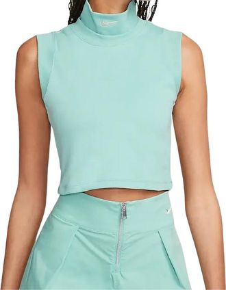 Nike mouwloze mintgroene cropped top