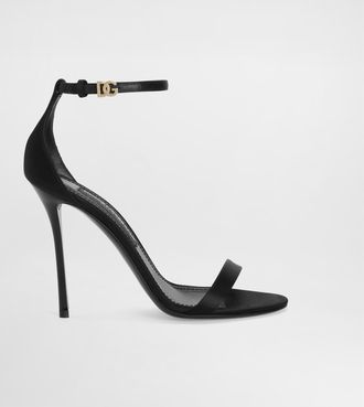 Dolce & Gabbana Keira Satin Sandal - Woman Sandals And Wedges Black Viscose 37.5