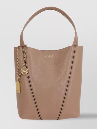 Chlo&eacute; small spin tote bag leather