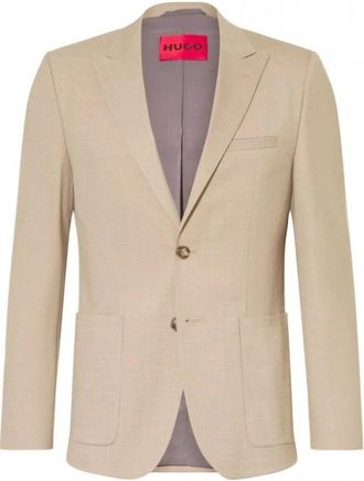 HUGO BOSS Jassen > Blazers - Heren - Blazers - Beige - XL - Leer - Jassen