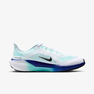 Nike Mens Air Zoom Pegasus Road Running Shoes In White/black-Hyper Turq-Concord