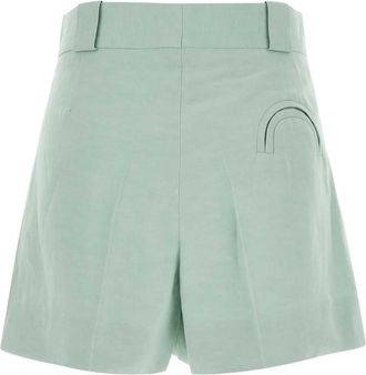 Blaze Womens Light Blue Silk Blend Zenith Shorts Sugar Exterior: Linen