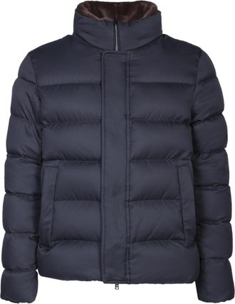 Herno Short Down Jacket With Detachable Fur Insert