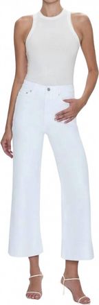 Pistola Denim Lana Crop-Cuff High Rise Wide Pants In Vivid White