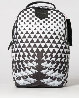 Sprayground Eschark Backpack with Abstract Graphic Print and Lettering Logo