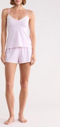 Laura Ashley Peached Stripe Two-Piece Pajama Set in Pink Stripe at Nordstrom Rack, Size X-Large