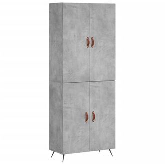 vidaXL Highboard Concrete Grey 69.5x34x180 cm Engineered Wood Vidaxl