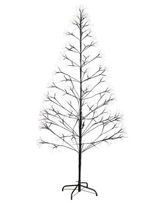 Nearly Natural 6Ft. Pre-Lit Artificial Halloween Black Starburst Tree