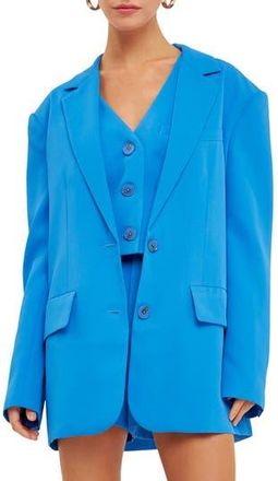 endless rose Buttery Oversize Blazer in Ocean Blue at Nordstrom Rack, Size X-Small