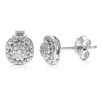 Vir Jewels 1/10 cttw Lab Grown Diamond Composite Earrings in Sterling Silver With Push Backs For Women