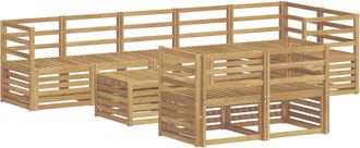 vidaXL Conjunto De Sof&aacute;s De Exterior 9 Uds. Blanco Vidaxl