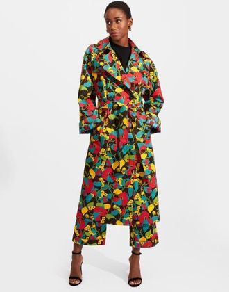 La DoubleJ Milano Trench Coat Vines Brown at Nordstrom, Size X-Small
