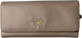 Prada Pre-owned Wallets, female, Beige, Size: ONE SIZE Pre-owned Vintage Leather Wallet