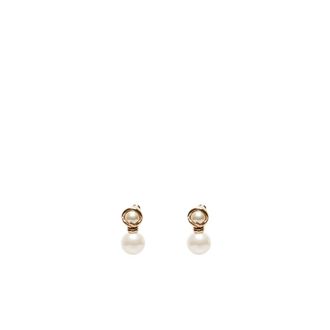 Fendi Earrings, female, Yellow, ONE SIZE, F Is F Gabbia S Metallo/Perle