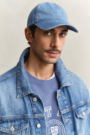GANT Men Denim Cap (ONE SIZE) SEMI LIGHT BLUE BROKEN IN