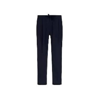 Herno Broeken, Dames, Blauw, L, Nylon, Marine Elastische Taille Nylon Broek