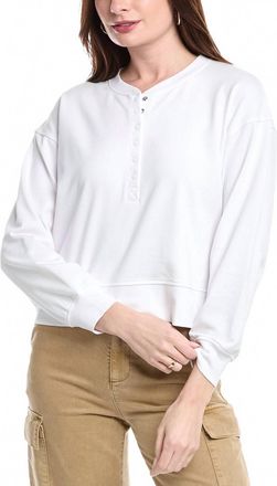 Splendid Duncan Terry Sweatshirt In White