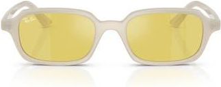 Ray-Ban 51mm Polarized Gradient Pillow Sunglasses in White at Nordstrom Rack