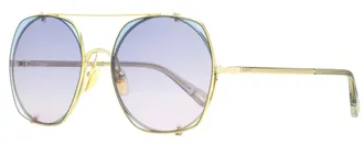 Chlo&eacute; CH0042S Round Metal Frame Sunglasses - Gold
