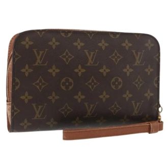 Louis Vuitton Pre-owned Clutches, female, Brown, Size: ONE SIZE Pre-owned Monogram Canvas Clutch