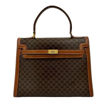 Celine Brown Leather Pvc Handbag Tote Bag (Pre-Owned)