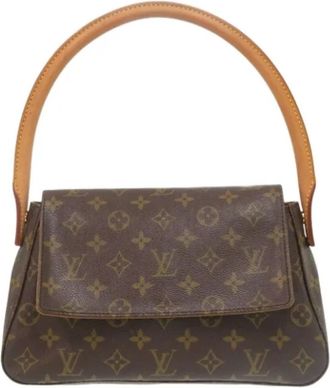 Louis Vuitton Tweedehands Canvas handtassen - Dames - Vintage Handtas - Bruin - ONE Size - Vintage